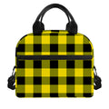 Yellow And Black Buffalo Check Print Insulated Lunch Bag