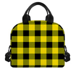 Yellow And Black Buffalo Check Print Insulated Lunch Bag