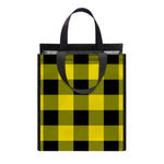 Yellow And Black Buffalo Check Print Insulated Lunch Tote