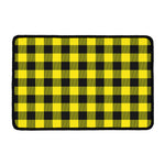 Yellow And Black Buffalo Check Print Kitchen Mat
