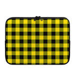 Yellow And Black Buffalo Check Print Laptop Sleeve
