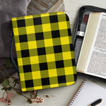 Yellow And Black Buffalo Check Print Leather Bible Cover