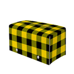 Yellow And Black Buffalo Check Print Leather Tissue Box Cover