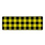Yellow And Black Buffalo Check Print Long Kitchen Mat