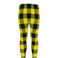 Yellow And Black Buffalo Check Print Men's Leggings