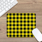 Yellow And Black Buffalo Check Print Mouse Pad