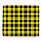 Yellow And Black Buffalo Check Print Mouse Pad