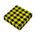 Yellow And Black Buffalo Check Print Outdoor Seat Cushion Cover