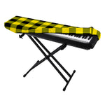 Yellow And Black Buffalo Check Print Piano Keyboard Cover