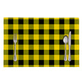 Yellow And Black Buffalo Check Print Placemat