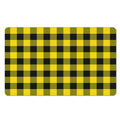 Yellow And Black Buffalo Check Print Polyester Doormat