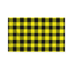 Yellow And Black Buffalo Check Print Polyester Flag