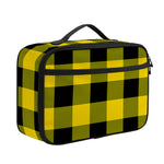Yellow And Black Buffalo Check Print Portable Lunch Bag