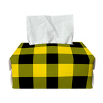 Yellow And Black Buffalo Check Print Rectangle Tissue Box Cover