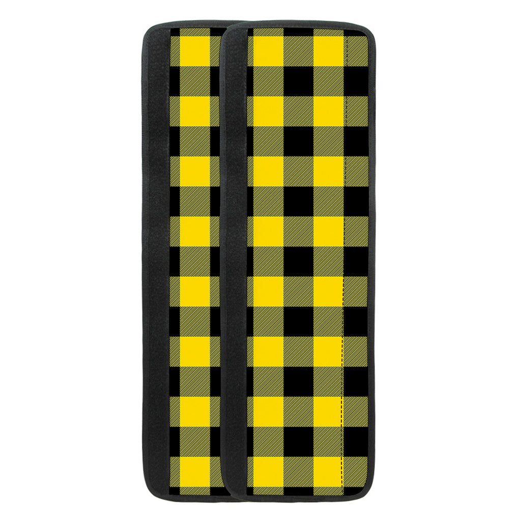 Yellow And Black Buffalo Check Print Refrigerator Handle Covers
