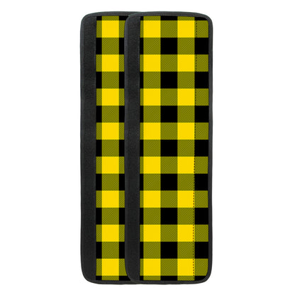 Yellow And Black Buffalo Check Print Refrigerator Handle Covers