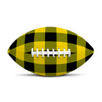 Yellow And Black Buffalo Check Print Rugby Ball