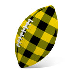Yellow And Black Buffalo Check Print Rugby Ball