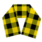 Yellow And Black Buffalo Check Print Scarf