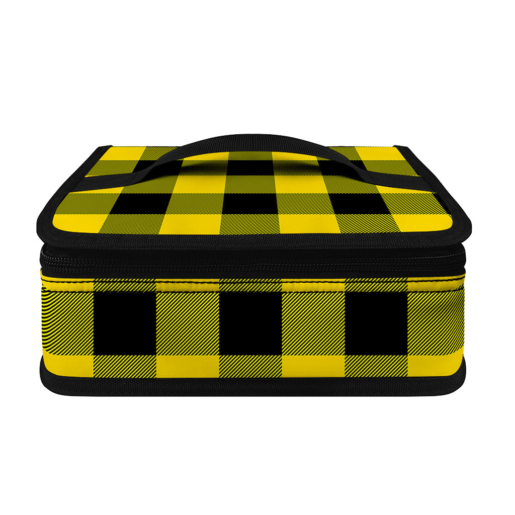 Yellow And Black Buffalo Check Print Small Lunch Bag