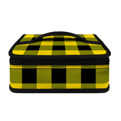 Yellow And Black Buffalo Check Print Small Lunch Bag