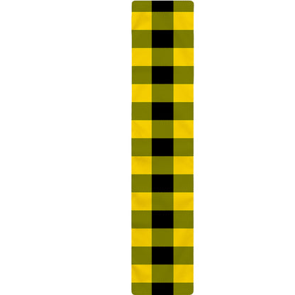 Yellow And Black Buffalo Check Print Table Runner
