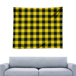 Yellow And Black Buffalo Check Print Tapestry