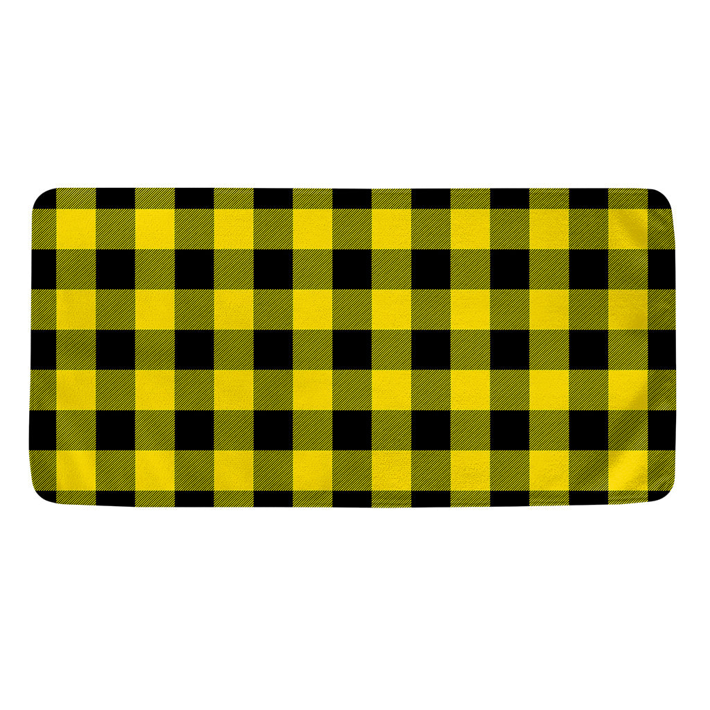 Yellow And Black Buffalo Check Print Towel