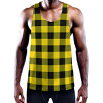 Yellow And Black Buffalo Check Print Training Tank Top