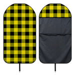 Yellow And Black Buffalo Check Print Waterproof Car Seat Cover