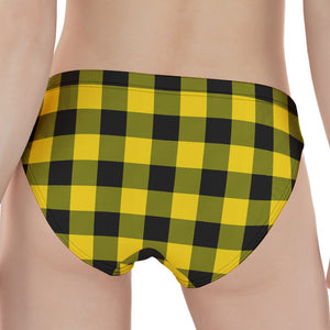 Yellow And Black Buffalo Check Print Women's Panties