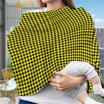 Yellow And Black Check Pattern Print Baby Seat Cover