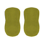 Yellow And Black Check Pattern Print Bar Stool Covers