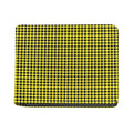 Yellow And Black Check Pattern Print Bifold Wallet
