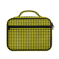 Yellow And Black Check Pattern Print Briefcase Bible Bag
