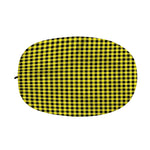 Yellow And Black Check Pattern Print Car Side Mirror Covers