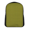 Yellow And Black Check Pattern Print Casual Backpack