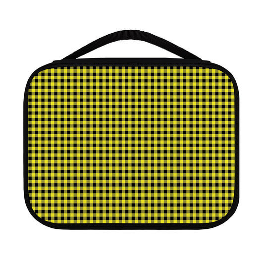 Yellow And Black Check Pattern Print Classic Bible Case