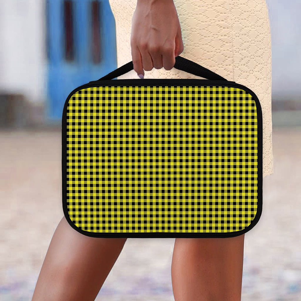 Yellow And Black Check Pattern Print Classic Bible Case