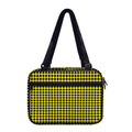 Yellow And Black Check Pattern Print Double Strap Bible Bag