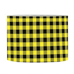 Yellow And Black Check Pattern Print Drum Lamp Shade