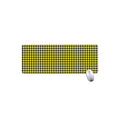 Yellow And Black Check Pattern Print Extended Mouse Pad