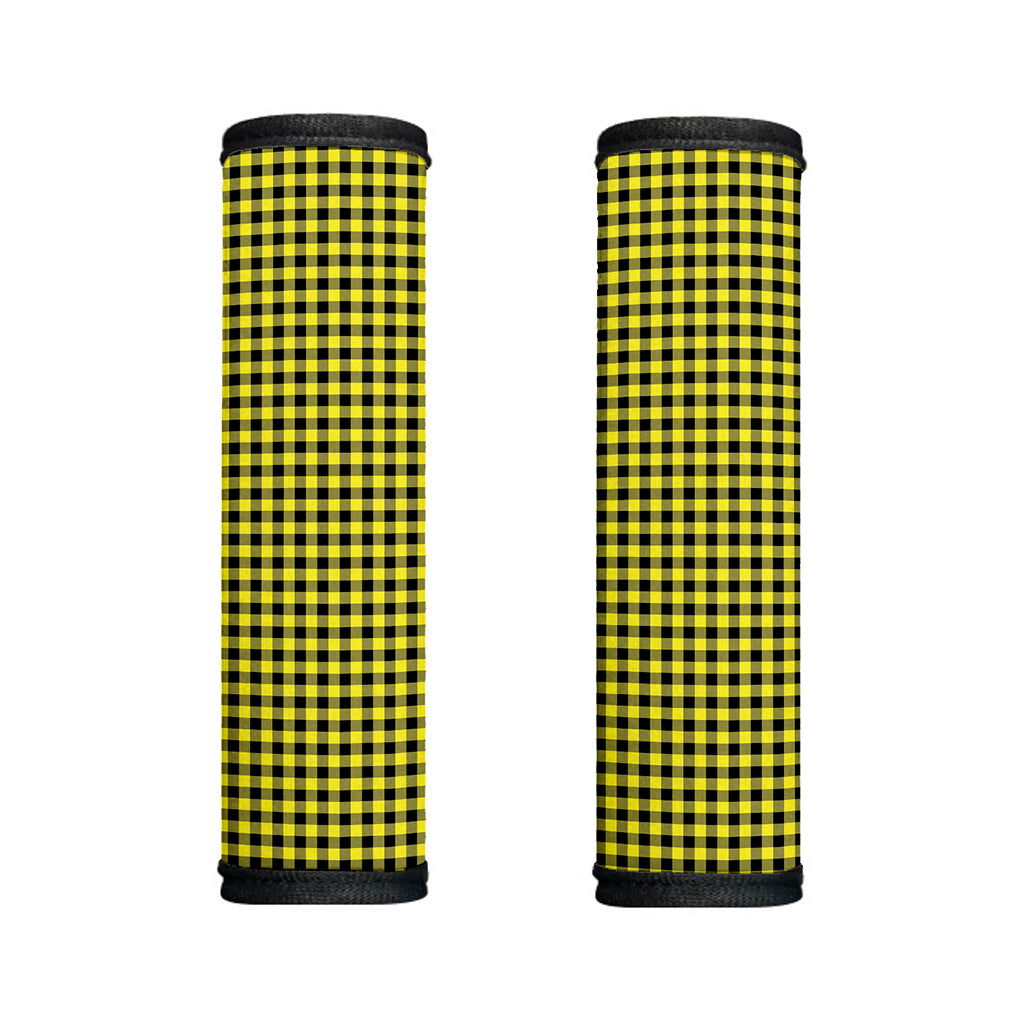 Yellow And Black Check Pattern Print Handle Covers