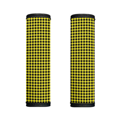 Yellow And Black Check Pattern Print Handle Covers