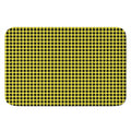 Yellow And Black Check Pattern Print Indoor Door Mat