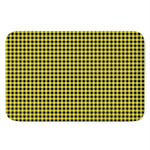 Yellow And Black Check Pattern Print Indoor Door Mat
