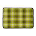 Yellow And Black Check Pattern Print Kitchen Mat
