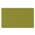 Yellow And Black Check Pattern Print Polyester Doormat