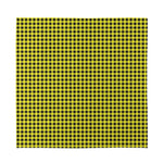 Yellow And Black Check Pattern Print Silk Bandana
