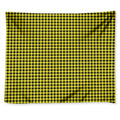 Yellow And Black Check Pattern Print Tapestry